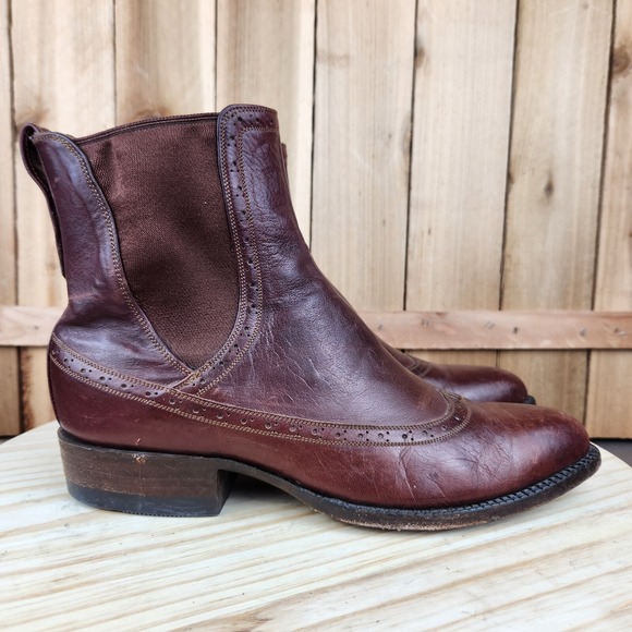 Shoes - J B Hill Texas Paddock Spectator‎ Boots Womens 8 Mens 6 Custom Leather Western